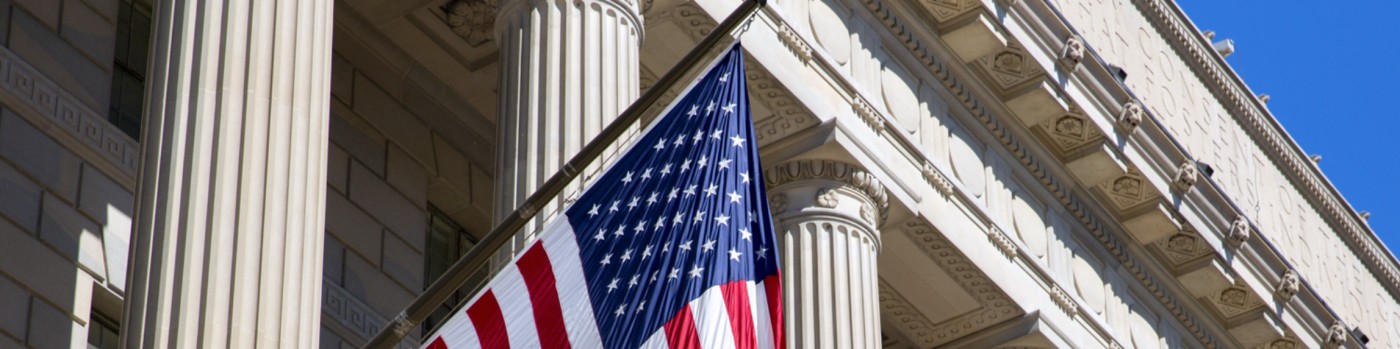 Building and Flag